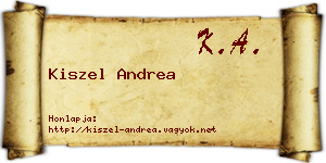 Kiszel Andrea névjegykártya